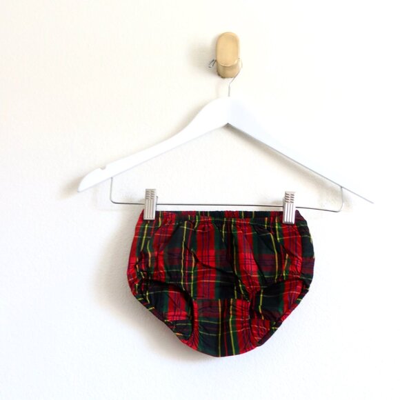NEW! Ralph Lauren Plaid Tartan Dress with Bloomers Holiday Red Baby 18 Months - Picture 5 of 8